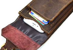 MEN LEATHER Belt Pouch WAIST BAG HIP PACK BELT BAG Cell Phone Holster