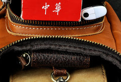 LEATHER MENs Belt Pouch Cell Phone Holsters WAIST BAG HIP PACK BELT BAG