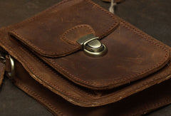 cell phone crossbody case​ Leather Cell Phone Holster Belt Pouch Cell Phone Purse Crossbody Leather Belt Bag for Men