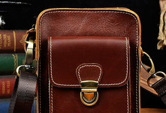 pouch for mobile phone​ Leather Cell Phone Holster Belt Pouch Cell Phone Purse Crossbody Leather Belt Bag for Men