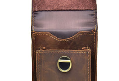 MEN LEATHER Belt Pouch WAIST BAG HIP PACK BELT BAG Cell Phone Holster