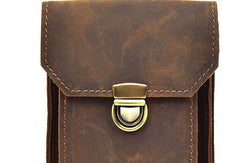 MEN LEATHER Belt Pouch WAIST BAG HIP PACK BELT BAG Cell Phone Holster