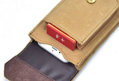 MEN LEATHER Belt Pouch WAIST BAG HIP PACK BELT BAG Cell Phone Holster