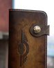 Handmade biker wallet leather vintage tan motorcycle leather long wallet for men - EverHandmade