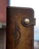 Handmade biker wallet leather vintage tan motorcycle leather long wallet for men