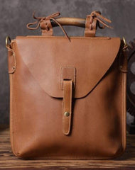 Vintage leather mens Small Messenger bag Shoulder Laptop bag Briefcases - EverHandmade