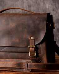 Handmade leather mens Briefcases Messenger bags Vintage Laptop Briefcases Business Briefcases - EverHandmade