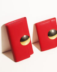 Genuine leather Bifold Cute billfold clutch purse long wallet purse clutch women - EverHandmade