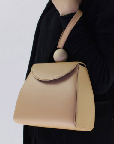Genuine Leather handbag black red bag for women leather shopper bag - EverHandmade
