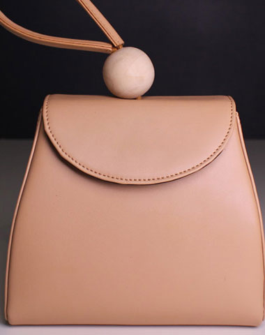 Genuine leather clutch handbag beige clutch purse Wristlet bag women - EverHandmade