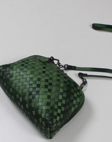 Handmade sheepskin Leather braided bag shoulder bag for women leather crossbody bag - EverHandmade