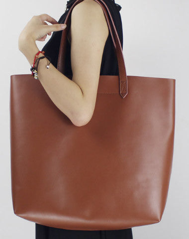 Genuine Leather handbag shoulder bag large tote for women leather shopper bag - EverHandmade