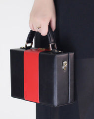 Genuine Leather Cube bag shoulder bag small suitcase for women leather crossbody bag - EverHandmade