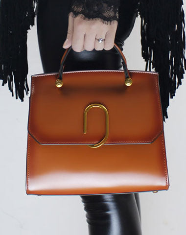 Genuine Leather handbag purse shoulder bag black for women leather crossbody bag - EverHandmade