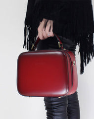 Genuine Leather cube handbag shoulder bag for women leather crossbody bag - EverHandmade
