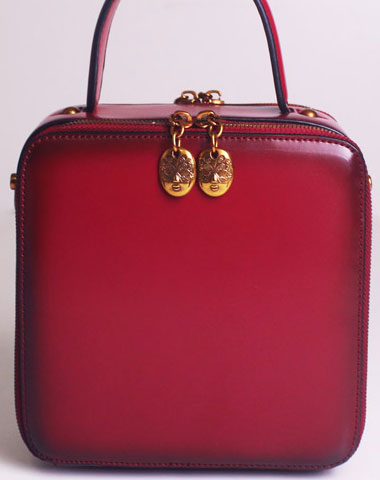 Genuine Leather handbag Cube bag shoulder bag for women leather crossbody bag - EverHandmade