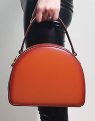 Genuine Leather semi-circle handbag shoulder bag for women leather crossbody bag - EverHandmade