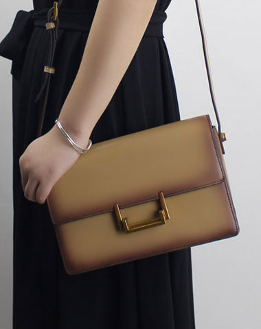 Genuine Leather purse bag shoulder bag black for women leather crossbody bag - EverHandmade