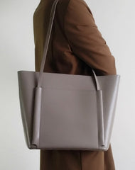 Genuine Leather Handbag Shoulder Bag Purse Large Tote for Women Leather Shopper Bag - EverHandmade