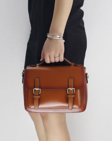 Genuine Leather handbag shoulder bag satchel bag for women leather crossbody bag - EverHandmade