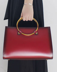 Genuine Leather handbag  purse shoulder bag black for women leather crossbody bag - EverHandmade