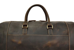 Men Leather Black Coffee Weekender Bag Vintage Travel Bag Duffle Bags Overnight Bag Holdall Bag for men