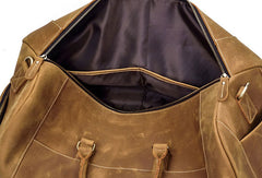 Men Leather Brown Weekender Bag Vintage Travel Bag Duffle Bags Overnight Bag Holdall Bag for men