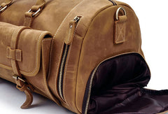 Men Leather Brown Weekender Bag Vintage Travel Bag Duffle Bags Overnight Bag Holdall Bag for men