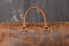 Men Leather Brown Weekender Bag Vintage Travel Bag Duffle Bags Overnight Bag Holdall Bag for men