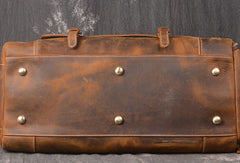 Men Leather Brown Weekender Bag Vintage Travel Bag Duffle Bags Overnight Bag Holdall Bag for men