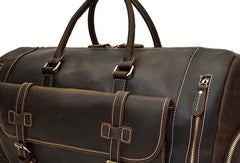 Men Leather Brown Weekender Bag Vintage Travel Bag Duffle Bags Overnight Bag Holdall Bag for men