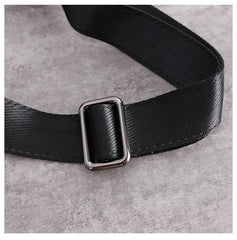 Mens Nylon Leather Sling Crossbody Pack Womens Black Nylon Chest Purse Nylon Sling Bag for Ladies