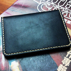 Mens Leather Slim Passport Wallets Leather billfold Small Travel Wallet for Men