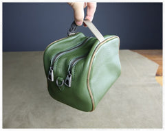 Mini Womens Leather Shoulder Purse Cube Double Zip Leather Crossbody Purse for Ladies