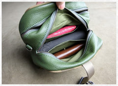 Mini Womens Leather Shoulder Purse Cube Double Zip Leather Crossbody Purse for Ladies