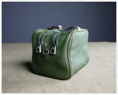 Mini Womens Navy Leather Shoulder Purse Cube Double Zip Leather Crossbody Purse for Ladies