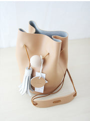 Mini LEATHER Bucket Bag WOMENs SHOULDER BAG Purses FOR WOMEN