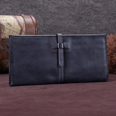 Leather WOmens Brown Checkbook Wallet Long Wallet Womens Green Leather Wallet for Ladies