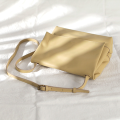 Fashion Womens leather Green Shoulder Bag Minimal Leather Flap Crossbody Bag Women's Satchel Purse