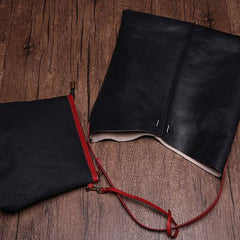 Soft Womens Black Leather Tote Shoulder Bag Leather Shoulder Tote Bag Purse for Ladies