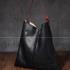 Soft Womens Black Leather Tote Shoulder Bag Leather Shoulder Tote Bag Purse for Ladies