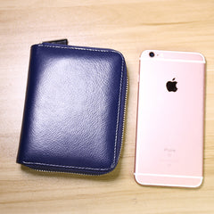Minimalist Women Green Leather Card Holders Small Zip Card Wallet Card Holders Wallet For Women