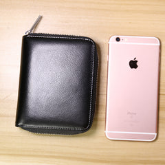 Minimalist Women Green Leather Card Holders Small Zip Card Wallet Card Holders Wallet For Women