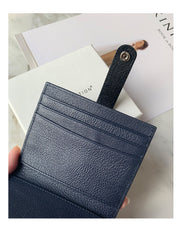 Minimalist Women Gray SheepSkin Slim Card Holder Card Wallets Slim Card Holders Credit Card Holder For Women