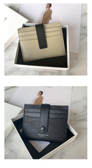 Minimalist Women Gray SheepSkin Slim Card Holder Card Wallets Slim Card Holders Credit Card Holder For Women