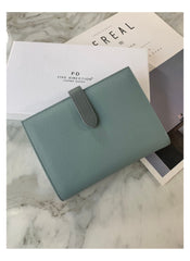 Minimalist Women Orange Vegan Leather Slim Card Wallet Billfold Wallet Slim Passport Wallet Slim Travel Wallet For Women