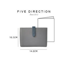 Minimalist Women Green Vegan Leather Slim Card Wallet Billfold Passport Wallet Slim Travel Wallet For Women