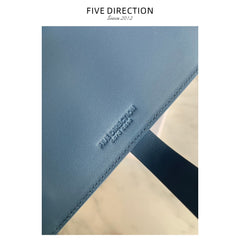 Minimalist Women Gray Vegan Leather Slim Card Wallet Billfold Passport Wallet Slim Travel Wallet For Women