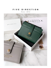 Women Green Vegan Leather Small Wallet
