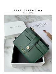 Women Green Vegan Leather Small Wallet
